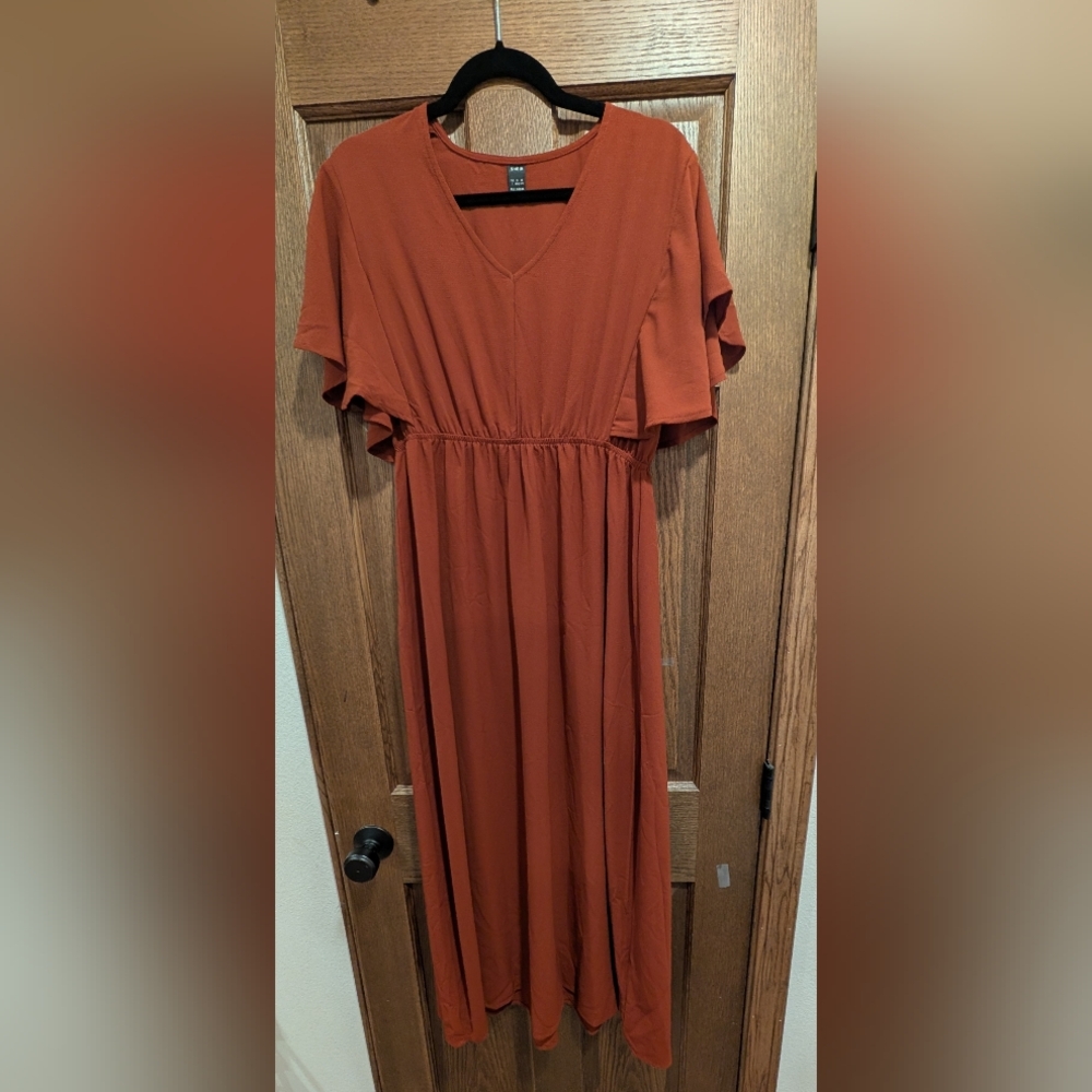 SHEIN Rust Maxi Dress